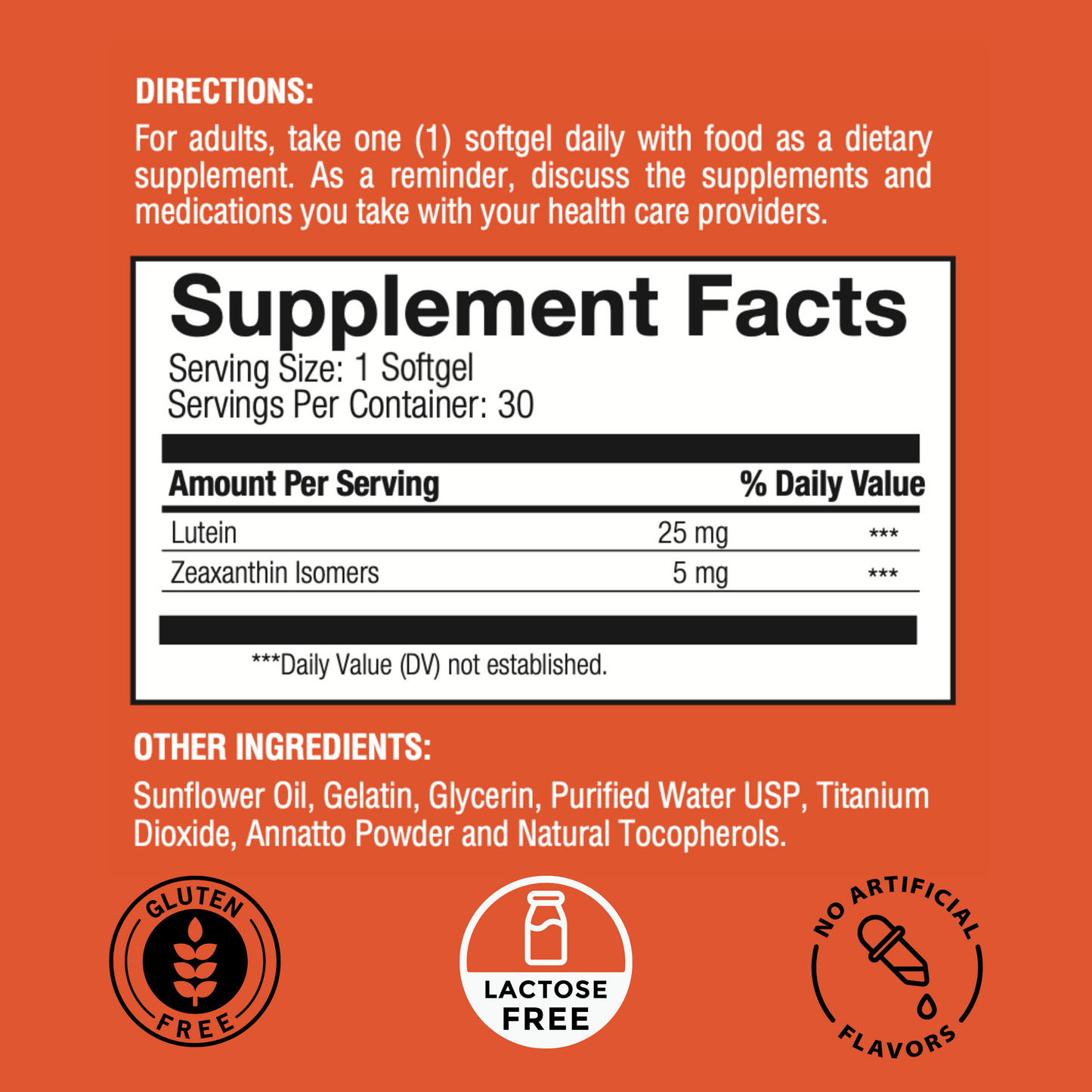 5:1 Ratio Lutein + Zeaxanthin 30ct